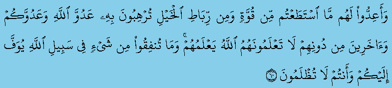 Qs. Al Anfal Ayat 60