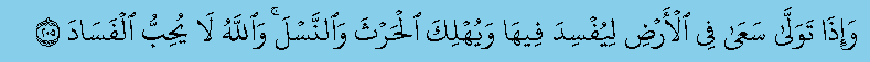 Qs. Al Baqarah ayat 205